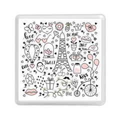 Big Collection With Hand Drawn Objects Valentines Day Memory Card Reader (square) by Bedest