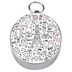 Big Collection With Hand Drawn Objects Valentines Day Silver Compasses by Bedest