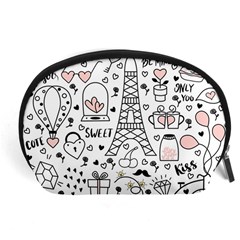 Big Collection With Hand Drawn Objects Valentines Day Accessory Pouch (large) by Bedest