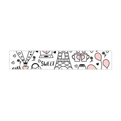 Big Collection With Hand Drawn Objects Valentines Day Premium Plush Fleece Scarf (mini) by Bedest