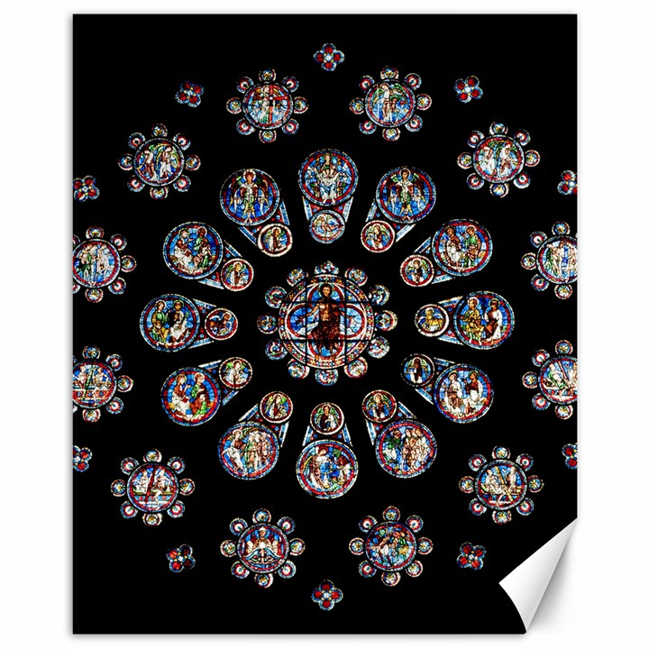 Photo Chartres Notre Dame Canvas 11  x 14 