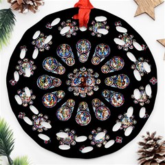 Photo Chartres Notre Dame Round Filigree Ornament (two Sides)