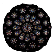 Photo Chartres Notre Dame Large 18  Premium Flano Round Cushions by Bedest