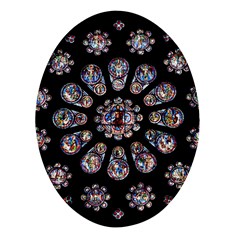 Photo Chartres Notre Dame Oval Glass Fridge Magnet (4 Pack) by Bedest