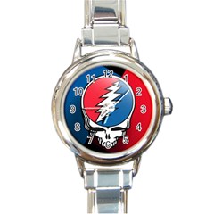 Grateful Dead Big Skull Round Italian Charm Watch by Bedest