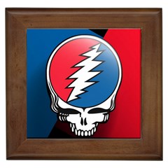 Grateful Dead Big Skull Framed Tile by Bedest