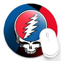 Grateful Dead Big Skull Round Mousepad by Bedest