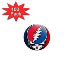 Grateful Dead Big Skull 1  Mini Buttons (100 Pack)  by Bedest