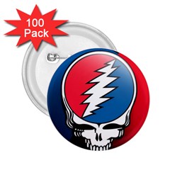 Grateful Dead Big Skull 2 25  Buttons (100 Pack)  by Bedest