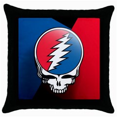 Grateful Dead Big Skull Throw Pillow Case (black) by Bedest