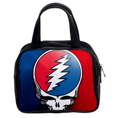 Grateful Dead Big Skull Classic Handbag (two Sides) by Bedest