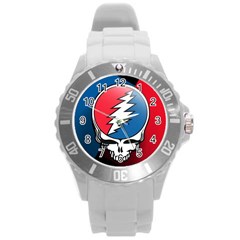 Grateful Dead Big Skull Round Plastic Sport Watch (l) by Bedest