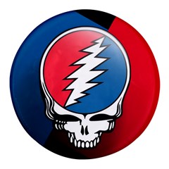 Grateful Dead Big Skull Round Glass Fridge Magnet (4 Pack) by Bedest