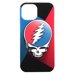 Grateful Dead Big Skull Iphone 15 Plus Black Uv Print Pc Hardshell Case by Bedest