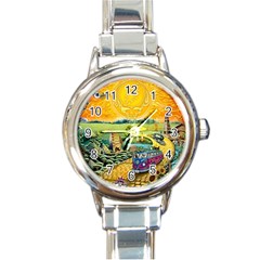 Grateful Dead Golden Road Round Italian Charm Watch by Bedest