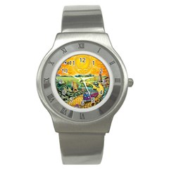 Grateful Dead Golden Road Stainless Steel Watch by Bedest