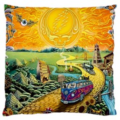 Grateful Dead Golden Road Large Premium Plush Fleece Cushion Case (two Sides) by Bedest