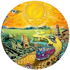 Grateful Dead Golden Road Wooden Puzzle Round by Bedest