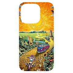 Grateful Dead Golden Road Iphone 14 Pro Black Uv Print Case by Bedest