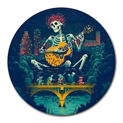 Grateful Dead Singing Skeleton Round Mousepad