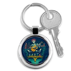 Grateful Dead Singing Skeleton Key Chain (round) by Bedest