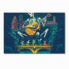 Grateful Dead Singing Skeleton Postcard 4 x 6  (pkg Of 10) by Bedest