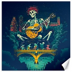 Grateful Dead Singing Skeleton Canvas 20  X 20  by Bedest