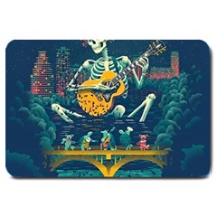 Grateful Dead Singing Skeleton Large Doormat by Bedest