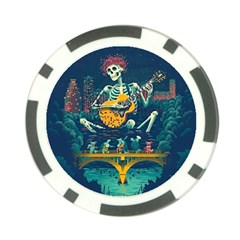 Grateful Dead Singing Skeleton Poker Chip Card Guard (10 Pack) by Bedest