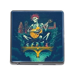 Grateful Dead Singing Skeleton Memory Card Reader (square 5 Slot) by Bedest