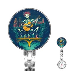 Grateful Dead Singing Skeleton Stainless Steel Nurses Watch by Bedest