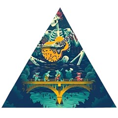 Grateful Dead Singing Skeleton Wooden Puzzle Triangle by Bedest