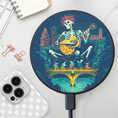 Grateful Dead Singing Skeleton Wireless Fast Charger(black) by Bedest