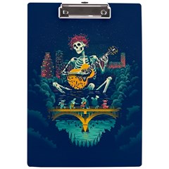 Grateful Dead Singing Skeleton A4 Acrylic Clipboard