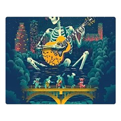 Grateful Dead Singing Skeleton Premium Plush Fleece Blanket (large) by Bedest