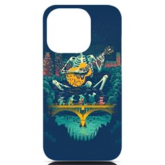 Grateful Dead Singing Skeleton Iphone 14 Pro Black Uv Print Case by Bedest