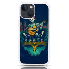 Grateful Dead Singing Skeleton Iphone 13 Mini Tpu Uv Print Case by Bedest