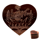 Grateful Dead Singing Skeleton Heart Wood Jewelry Box Front