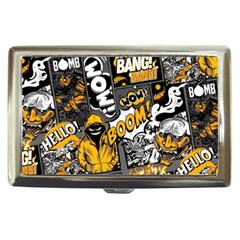 Boom Bang Art Crazy Drawing Graffiti Hello Retro Sayings Yellow Cigarette Money Case by Bedest