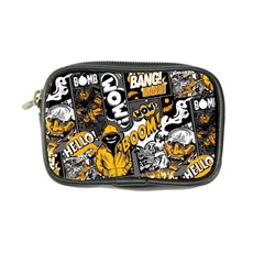 Boom Bang Art Crazy Drawing Graffiti Hello Retro Sayings Yellow Coin Purse by Bedest