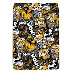 Boom Bang Art Crazy Drawing Graffiti Hello Retro Sayings Yellow Removable Flap Cover (l) by Bedest