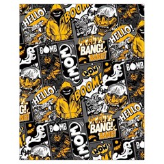 Boom Bang Art Crazy Drawing Graffiti Hello Retro Sayings Yellow Drawstring Bag (small) by Bedest