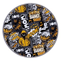 Boom Bang Art Crazy Drawing Graffiti Hello Retro Sayings Yellow Wireless Fast Charger(white)