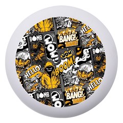 Boom Bang Art Crazy Drawing Graffiti Hello Retro Sayings Yellow Dento Box With Mirror by Bedest