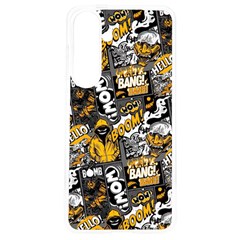 Boom Bang Art Crazy Drawing Graffiti Hello Retro Sayings Yellow Samsung Galaxy S24 6 2 Inch Tpu Uv Case by Bedest