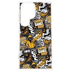 Boom Bang Art Crazy Drawing Graffiti Hello Retro Sayings Yellow Samsung Galaxy S24 Plus 6 7 Inch Tpu Uv Case by Bedest