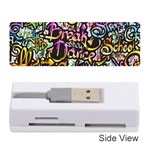 Graffiti Word Seamless Pattern Memory Card Reader (Stick) Front