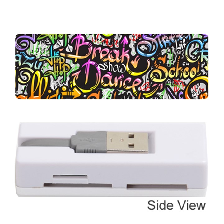 Graffiti Word Seamless Pattern Memory Card Reader (Stick)