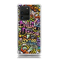 Graffiti Word Seamless Pattern Samsung Galaxy S20 Ultra 6 9 Inch Tpu Uv Case by Bedest