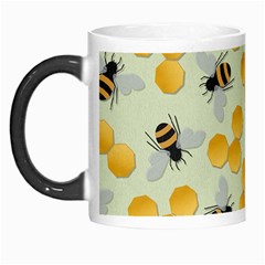 Bees Pattern Honey Bee Bug Honeycomb Honey Beehive Morph Mug by Bedest